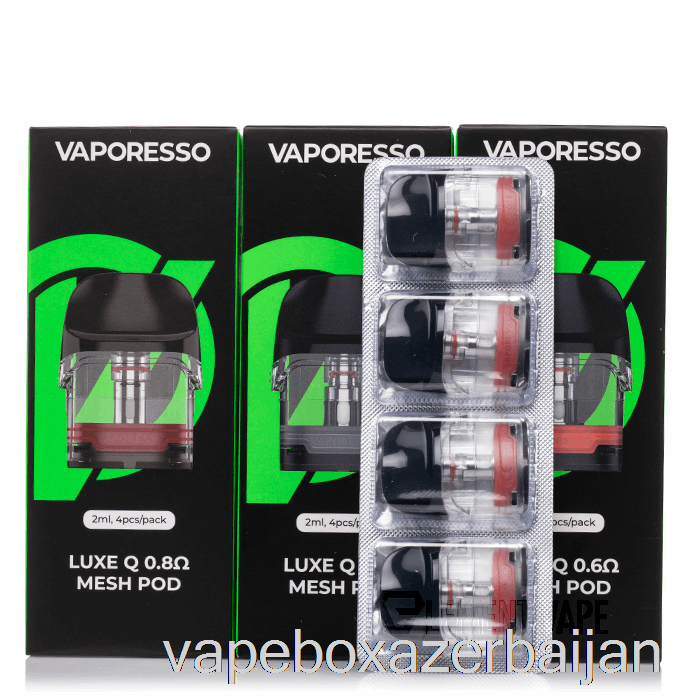 Vape Azerbaijan Vaporesso LUXE Q Replacement Pods 0.8ohm Luxe Q Pods (4-Pack)